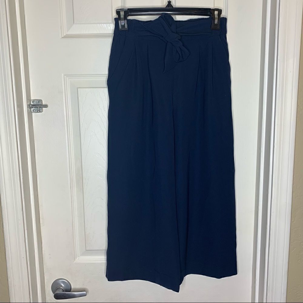 Lululemon Noir Pants Navy Blue High Rise Wide Leg